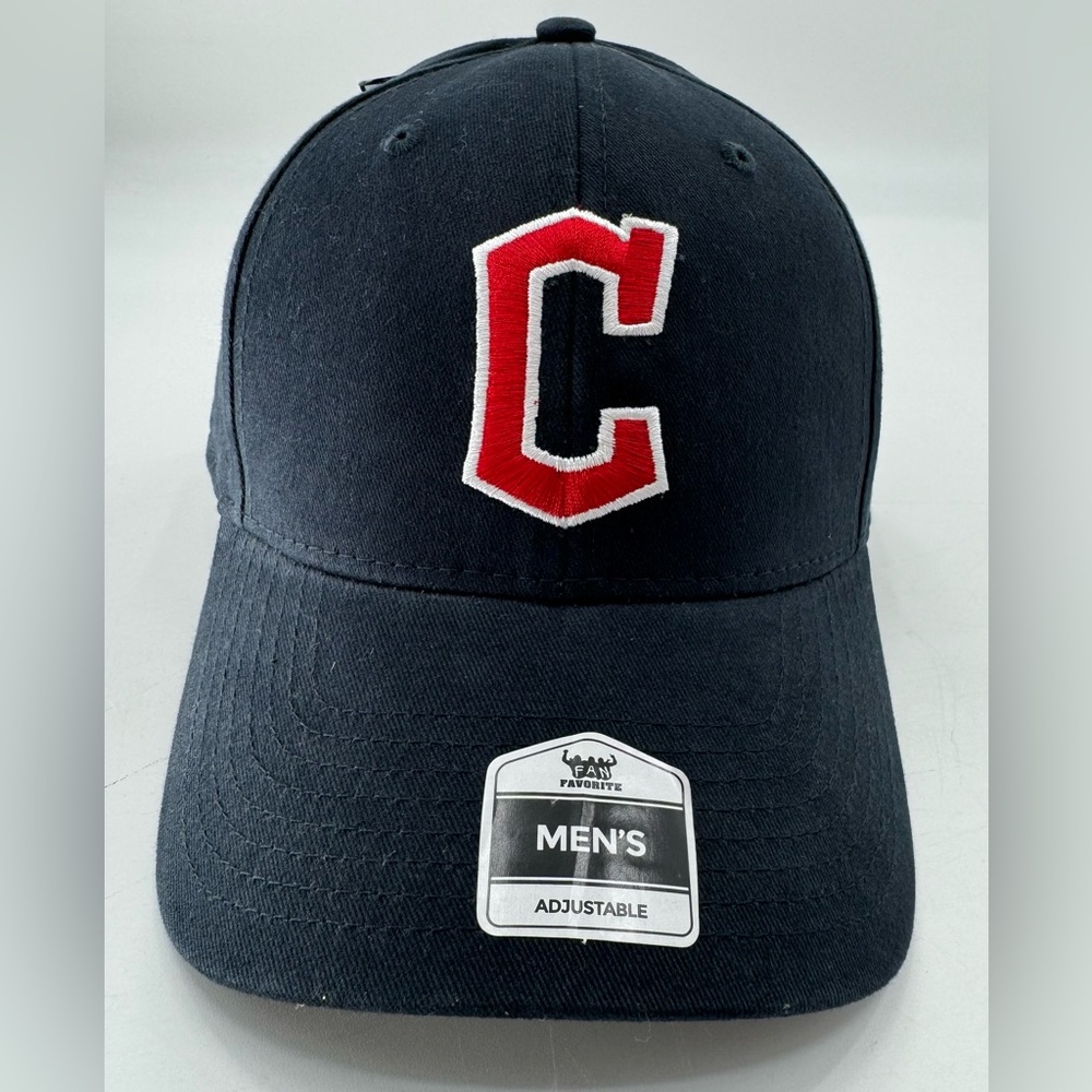 Cleveland Indians Cap Fan Favorite Baseball Fitted Hat  One Size NEW MLB